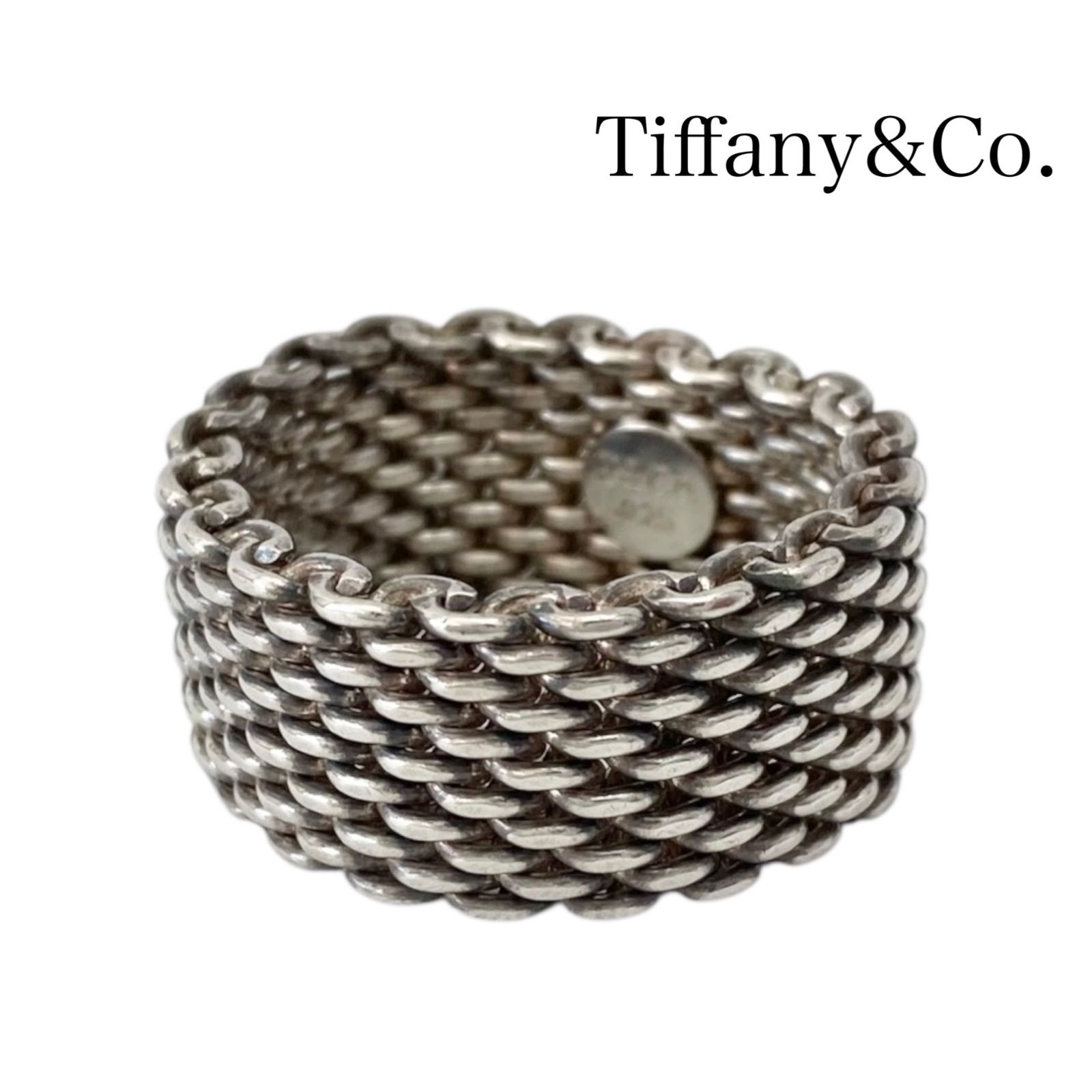 TIFFANY&Co. ティファニー　サマセット　メッシュ　リング　指輪　silver925　シルバーリング 9.2g