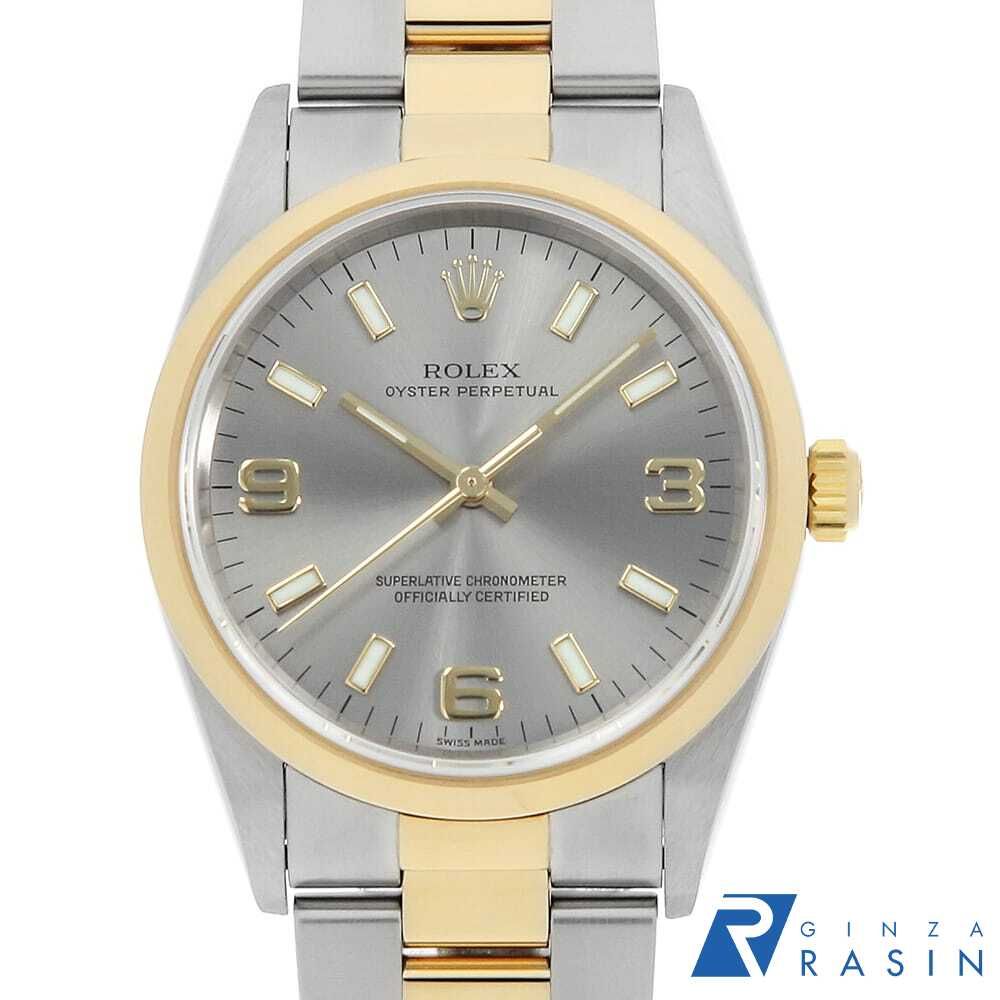 ロレックス オイスターパーペチュアル 14203M グレー 369ホワイトバー K番 中古 メンズ