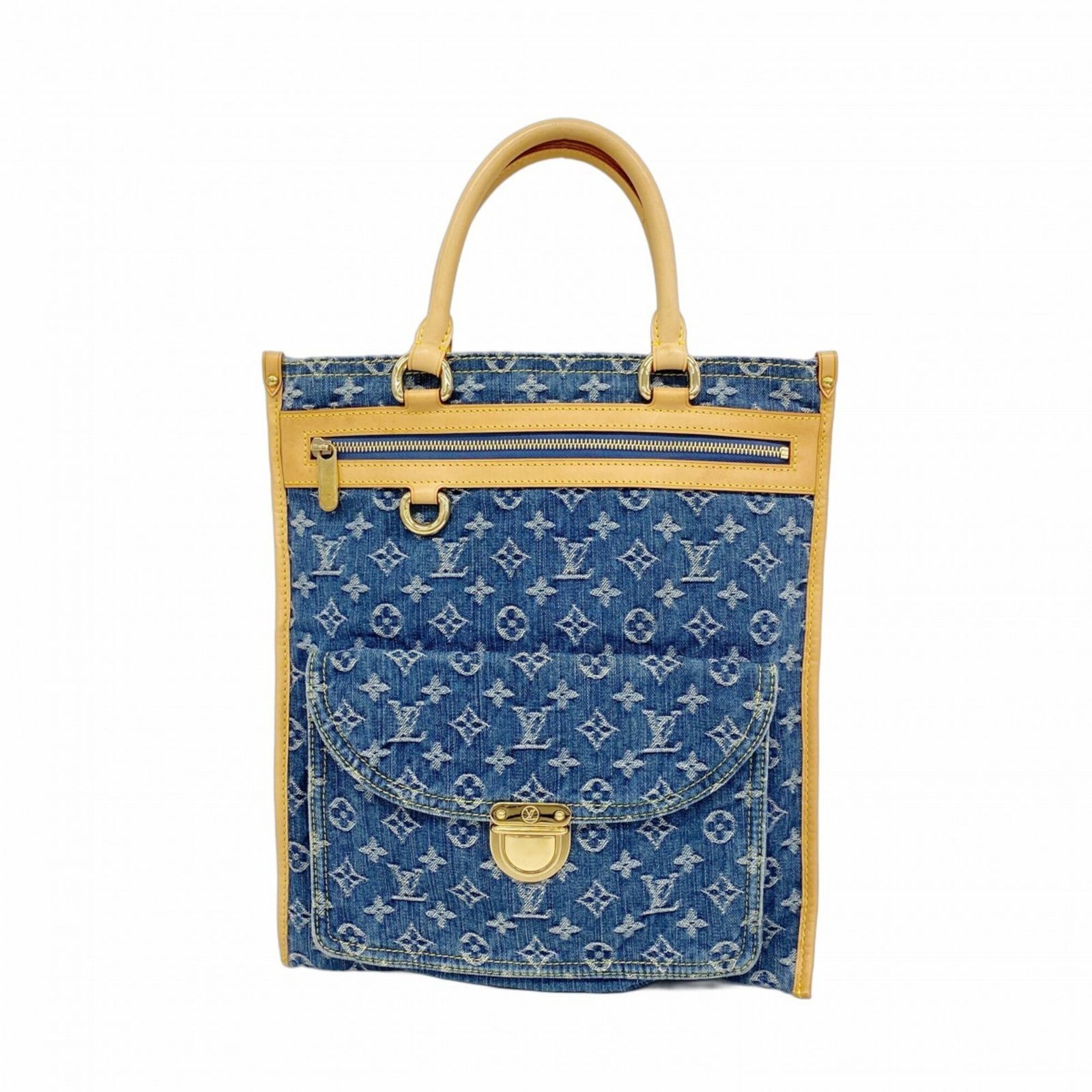 ルイ・ヴィトン(Louis Vuitton) ルイ・ヴィトン トートバッグ モノグラム・デニム フラットショッパー M95018 ブルーレディース