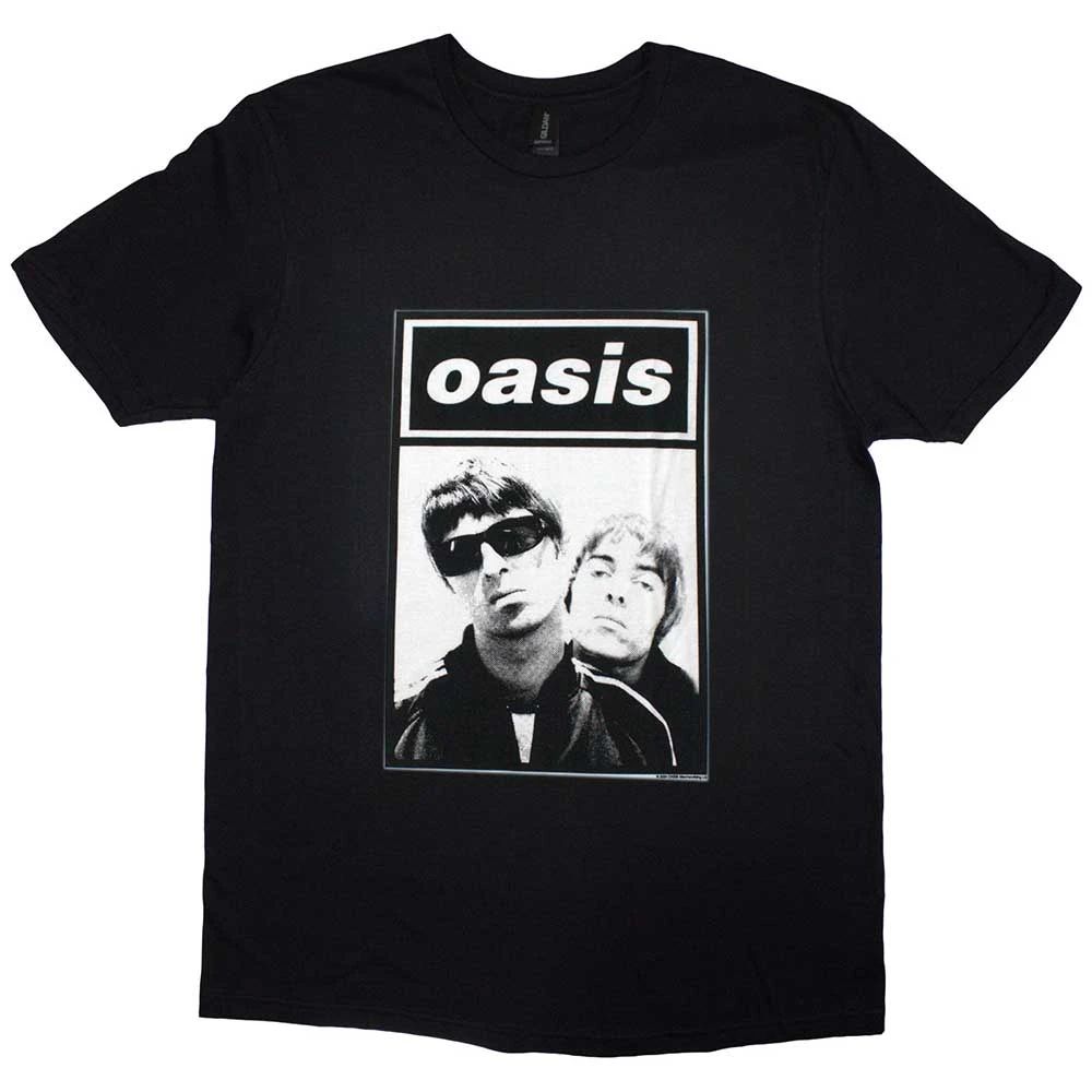 oasis グラフィックプリント Tシャツ Mサイズ 黒 oasis オアシス Noel & Liam Boxed Photo フォトプリントTシャツ バンT