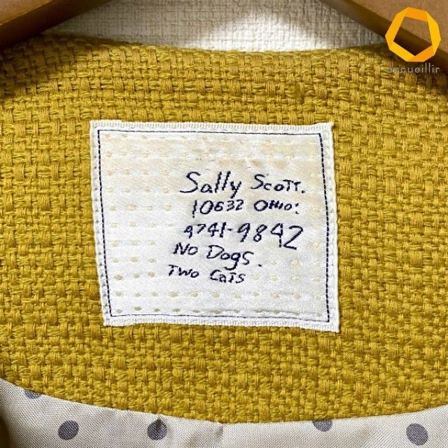anc サリースコット Sally Scott コート 9AR マスタード ノーカラー