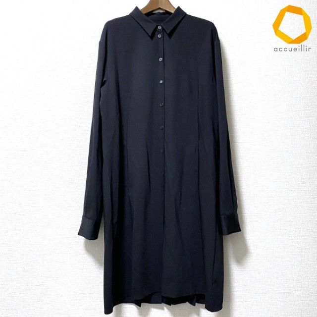 #anc ジルサンダー JILSANDER シャツ・ブラウス 38 濃紺 チュニック プリーツ レディース [980949]