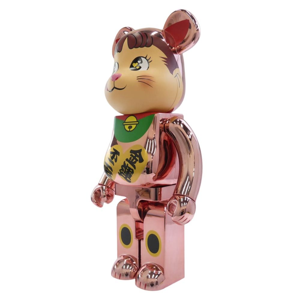 BE@RBRICK招き猫ペコちゃん金運ダブル小判桃金メッキ BE@RBRICK 招き猫