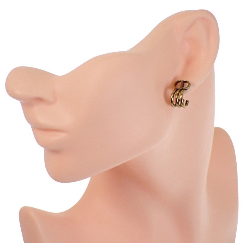 DIOR 30 MONTAIGNE フープ ピアス ディオール Dior 30 Montaigne 3連フープ ピアス 両耳 メタル