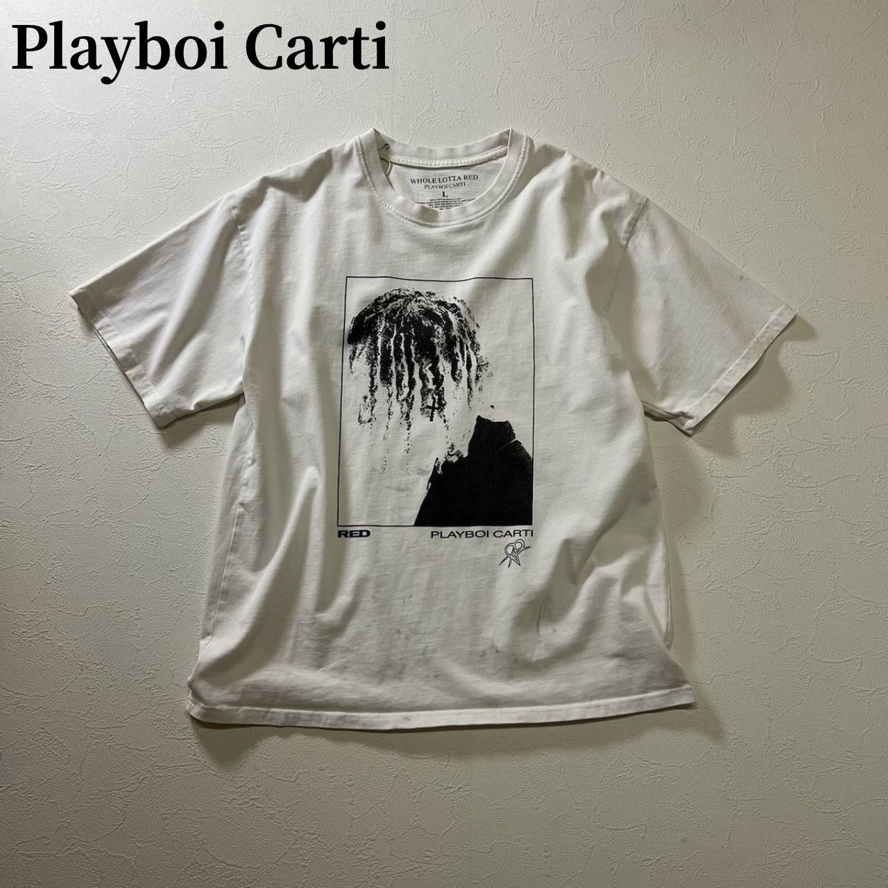 Playboi Carti　プレイボーイ・カーティ　バンT　Tシャツ　ホワイト　L 古着