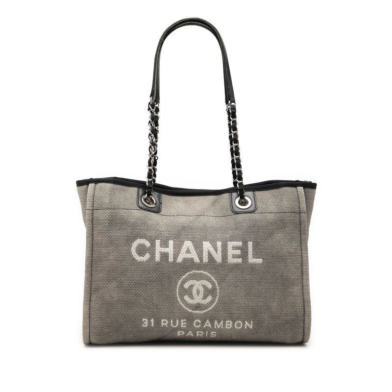 シャネル ドーヴィルMM チェーンショルダー グレー系 CHANEL トートバッグ/ショルダーバッグ 札幌市東区 新道東店 シャネル ココマーク ドーヴィルMM チェーン トートバッグ ショルダー