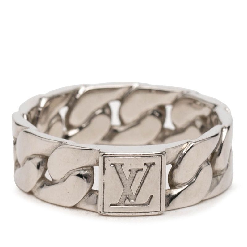 ルイ ヴィトン モザイク チェーン リング 指輪 #L M1533L シルバー メタル メンズ LOUIS VUITTON【228-70343】