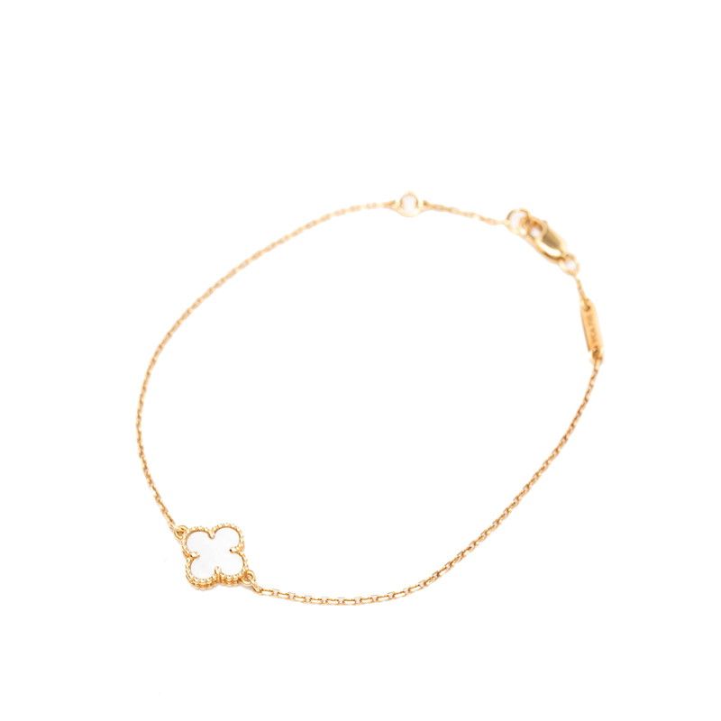 ヴァンクリーフ＆アーペル スウィート アルハンブラ ブレスレット K18PG ピンクゴールド マザーオブパール レディース Van Cleef & Arpels【228-70361】