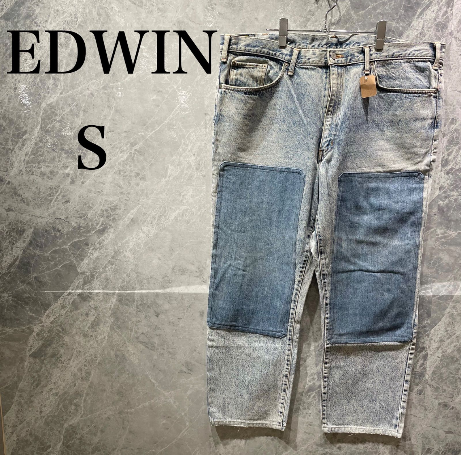 EDWIN レディース Lライトブルー デニムパンツ ストレート 古着 美品