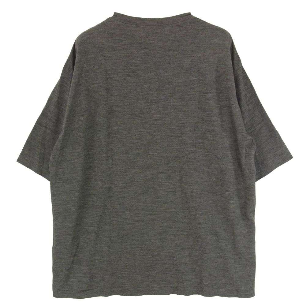 COMOLI コモリ 23SS X01-05023 サマーウール 天竺 Tシャツ グレー系 3