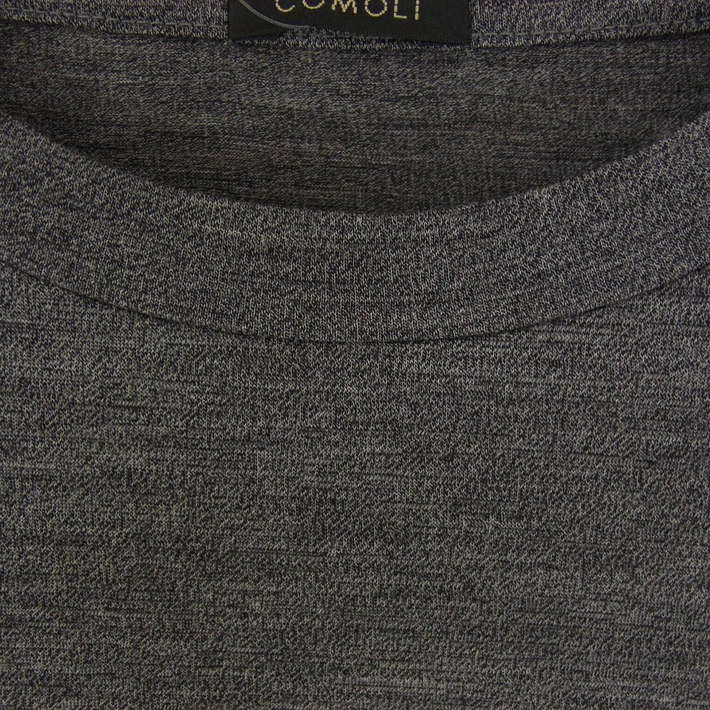 COMOLI コモリ 23SS X01-05023 サマーウール 天竺 Tシャツ グレー系 3
