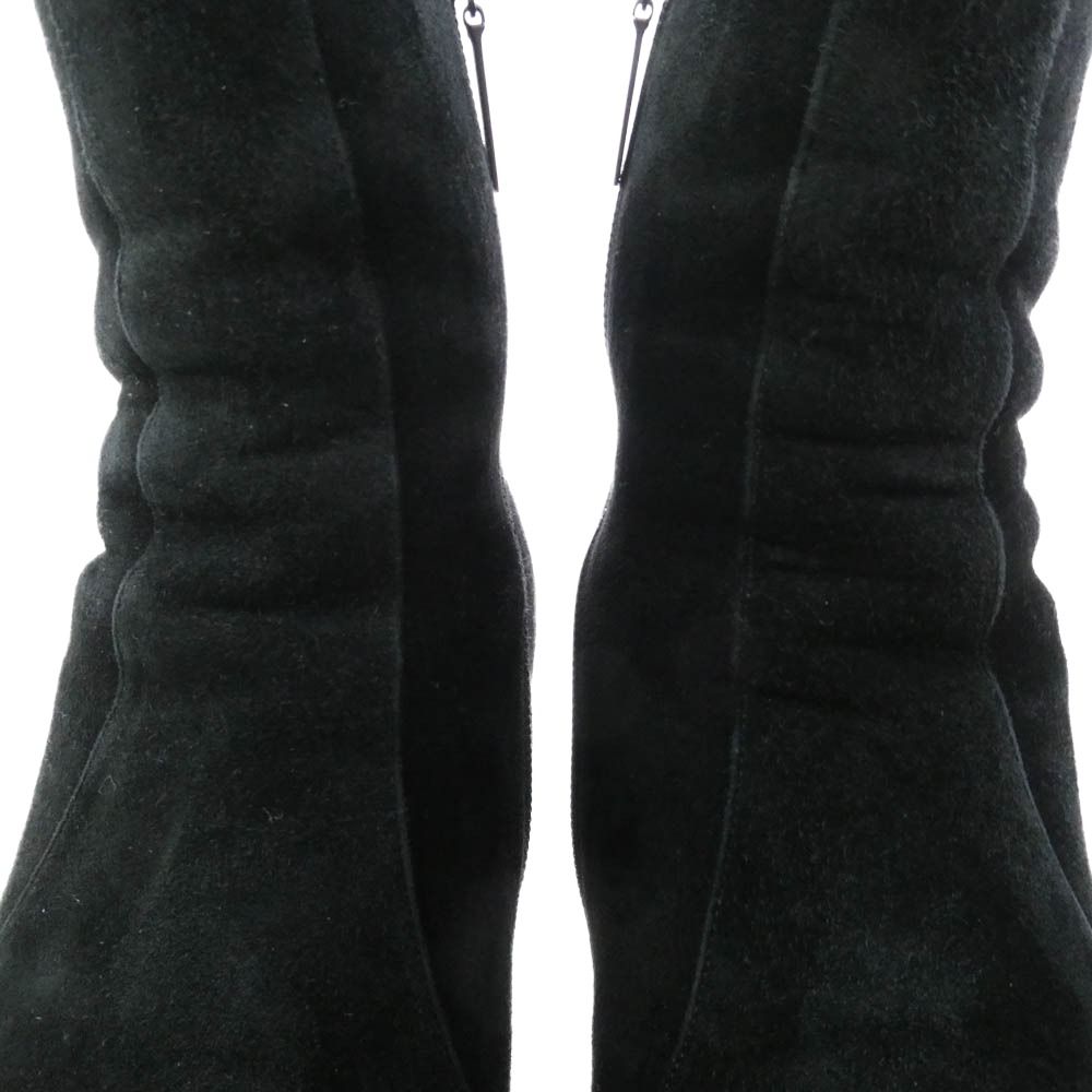 SAINT LAURENT サンローラン 667620 スエード サイドジップ ヒール