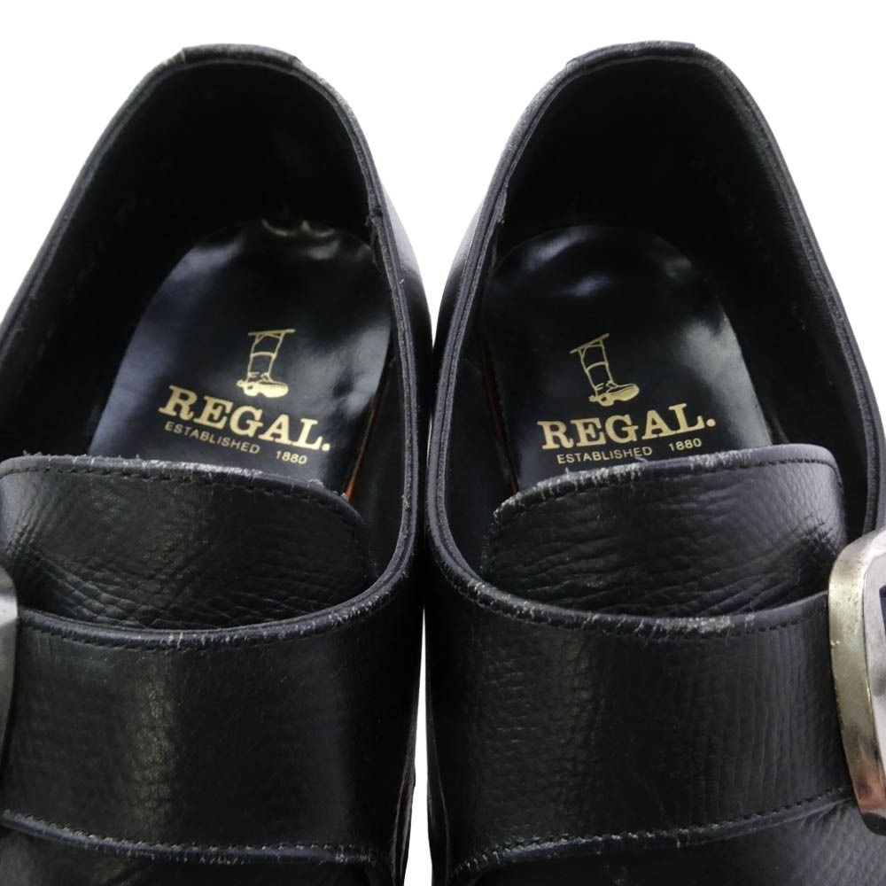 REGAL リーガル モンクストラップ ビジネス シューズ ブラック系【中古