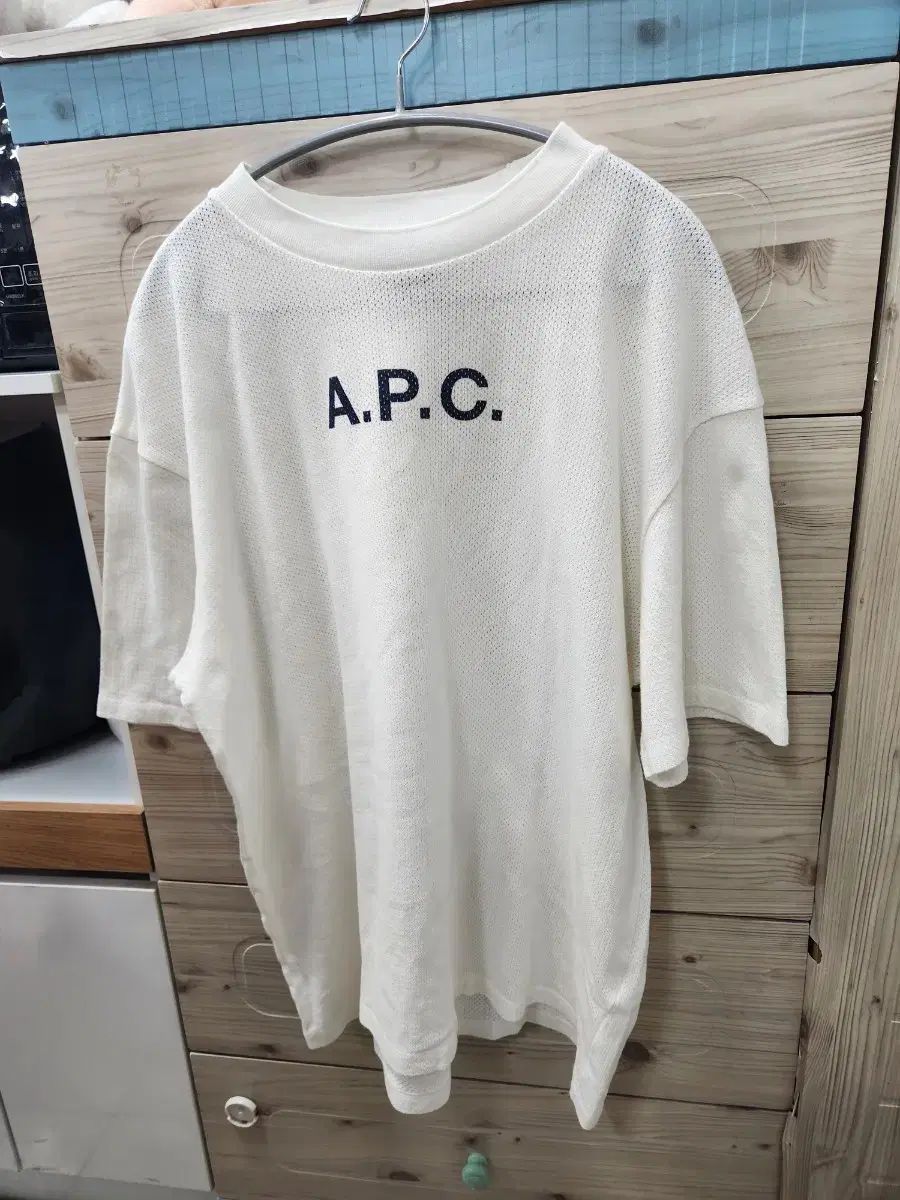 A P C 白 メッシュ 半袖 Tシャツ XL