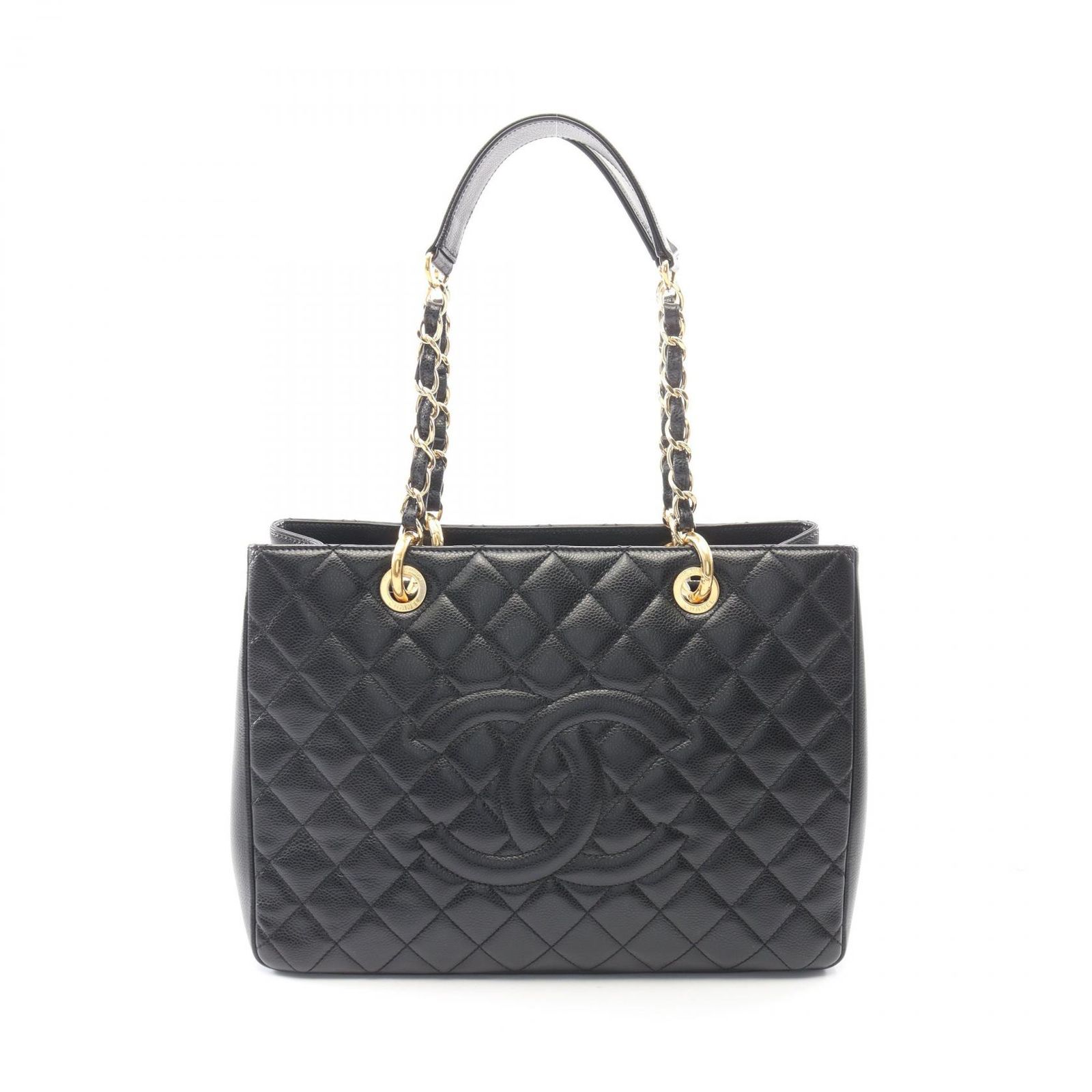 シャネル CHANEL トートバッグ マトラッセ グランドショッピング GST A50995 ブラック キャビアスキン(グレインドカーフ) GST チェーントート レディース Used A