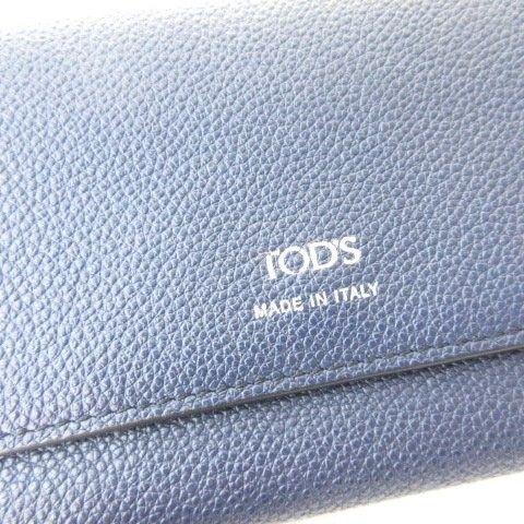 トッズ TOD'S 長財布 ウォレット フラップ レザー 紺 ネイビー トッズ TOD'S 長財布 ウォレット フラップ レザー 紺 ネイビー