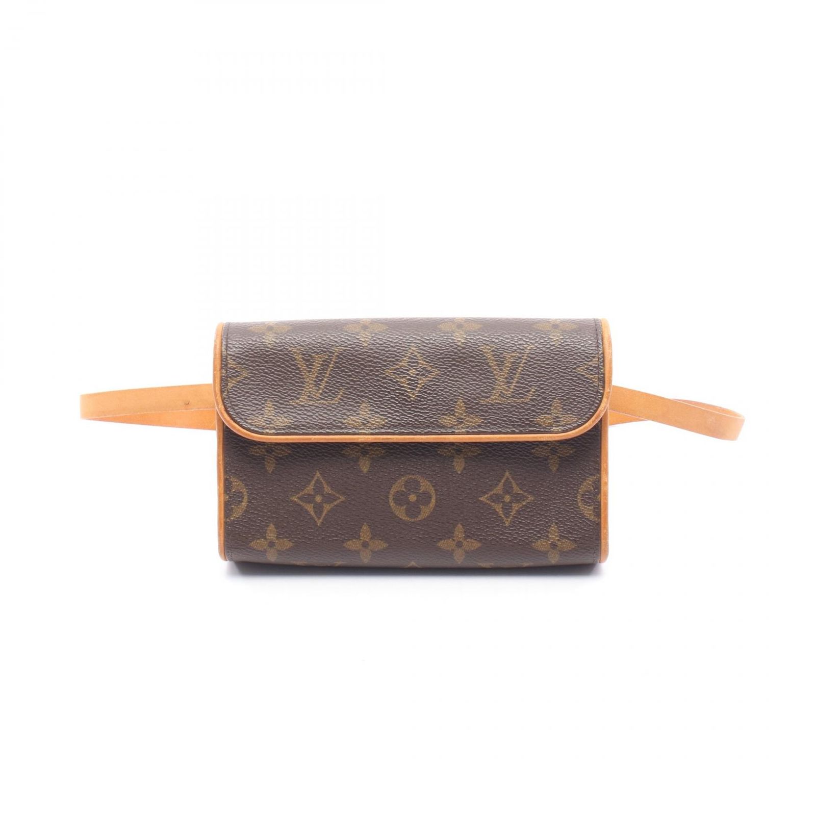 ルイ・ヴィトン LOUIS VUITTON ウエストバッグ ボディバッグ ポシェットフロランティーヌ ブトンプレッション(XS)付き M51855 PVCコーティングキャンバス レザー