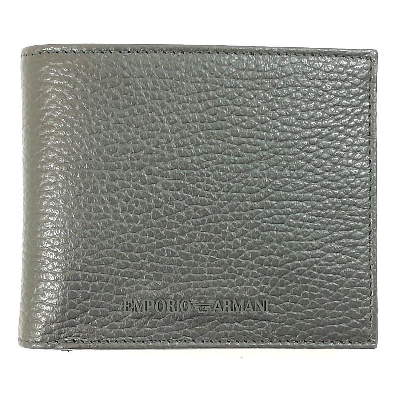 【未使用品】EMPORIO ARMANI 二つ折り財布 ブラック メンズ Y4R167 Y068E 80001