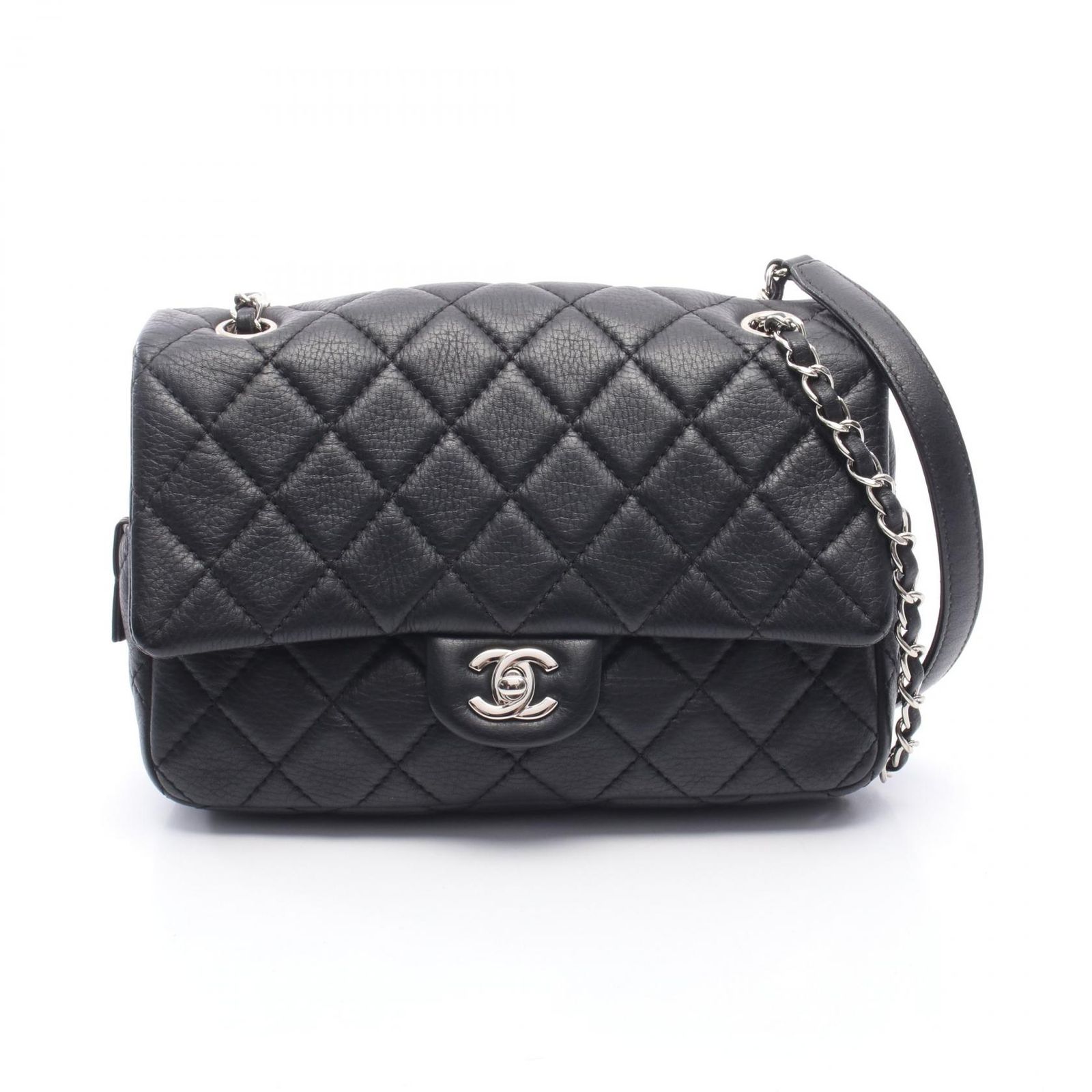 シャネル CHANEL ショルダーバッグ マトラッセ チェーンショルダー ブラック レザー マトラッセ チェーンショルダー レディース Used A