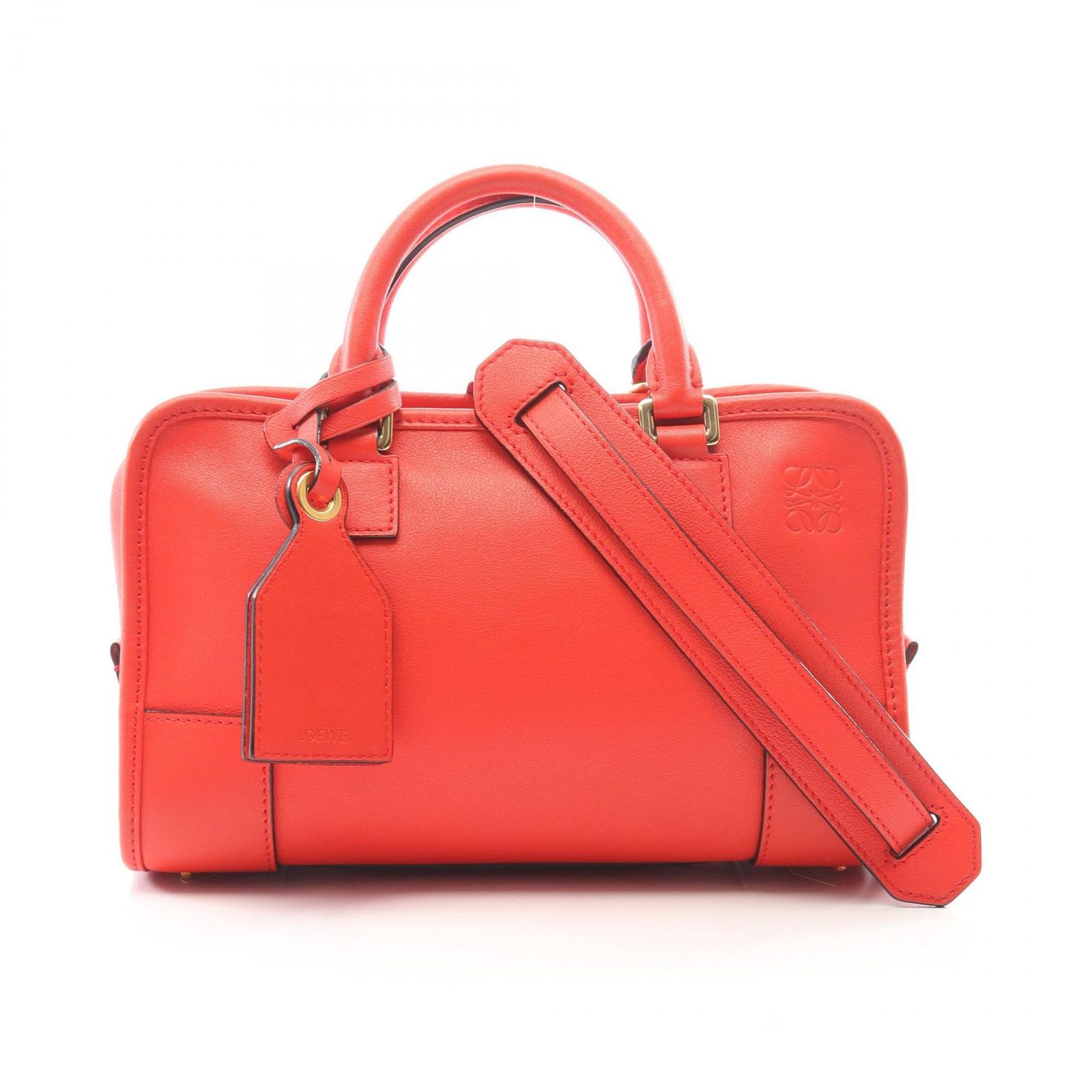ロエベ LOEWE ハンドバッグ アマソナ23 2WAY レッド レザー アマソナ23 レディース Used A