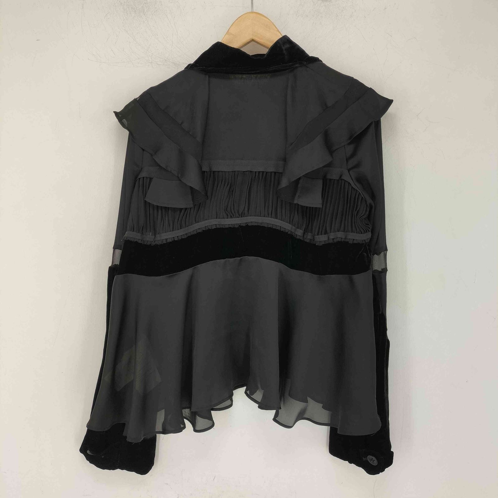 サカイ Sacai 18AW 異素材切替フリルブラウス レディース 1 - メルカリ