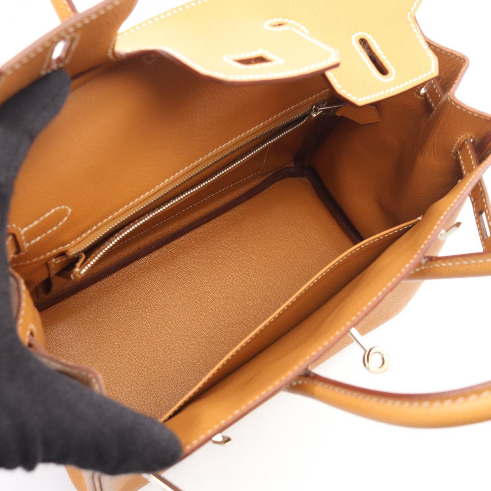 エルメス HERMES ハンドバッグ バーキン25 ナチュラル レザー カーフ