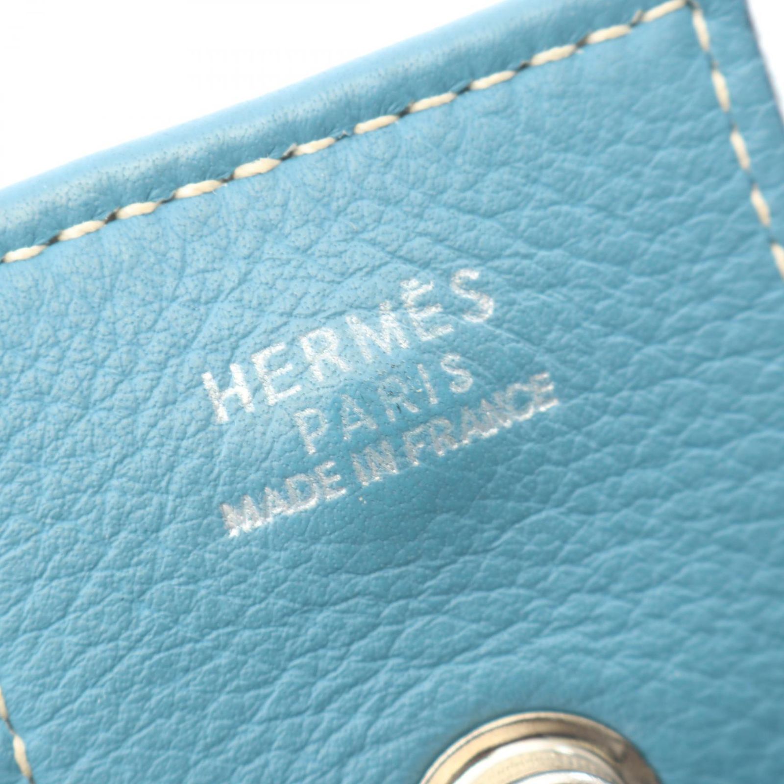 エルメス HERMES ショルダーバッグ サコ ブルージーン レザー サコ
