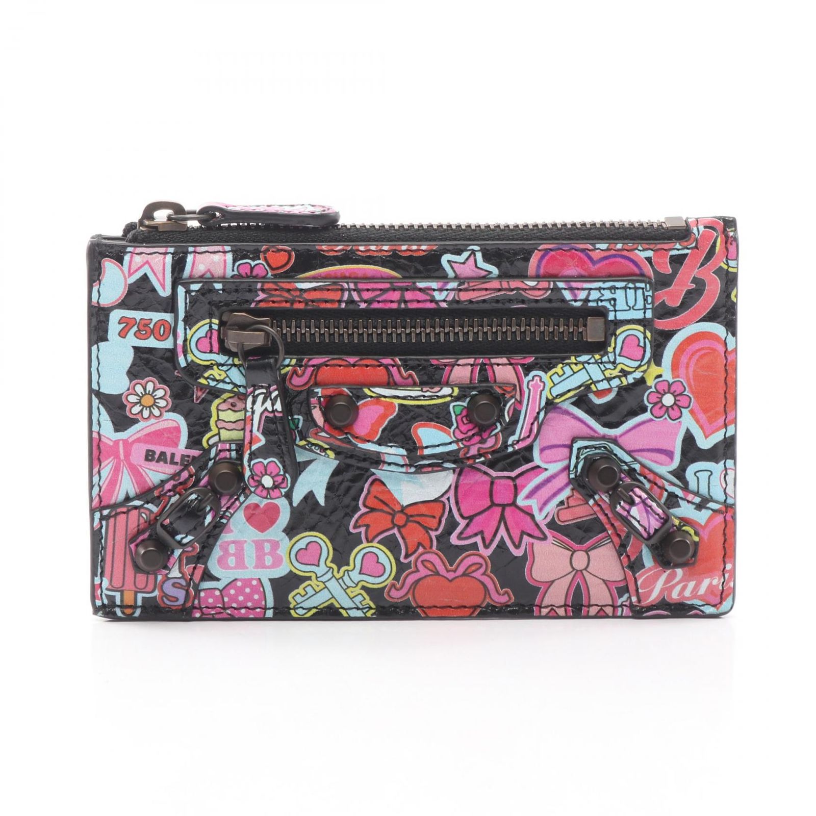 バレンシアガ BALENCIAGA コインケース LE CITY ロング コインカードホルダー カードケース 8106072ACE41089 ブラック/マルチ レザー LE CITY ロング コインカードホルダー