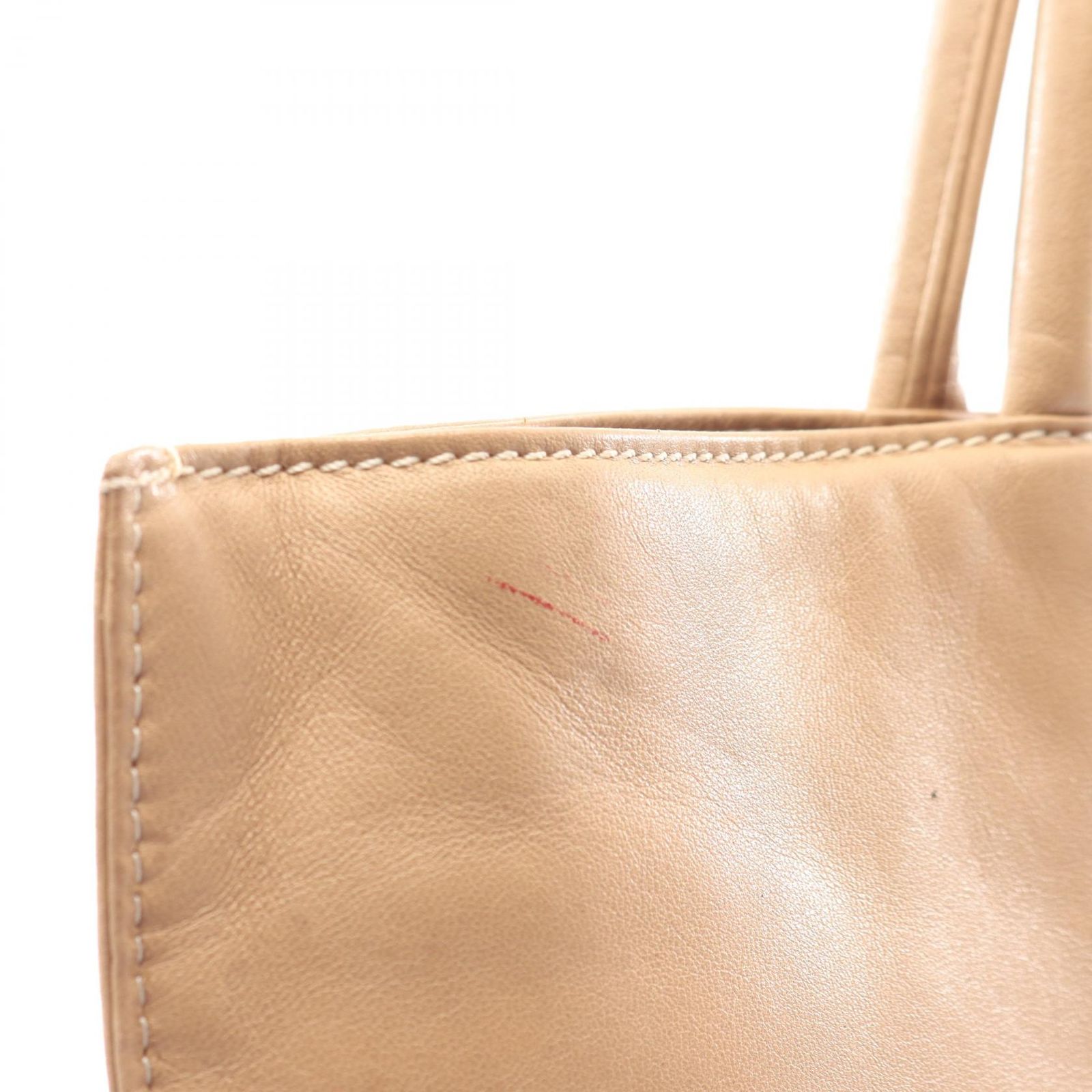 ロエベ LOEWE トートバッグ アナグラム ベージュ レザー アナグラム 