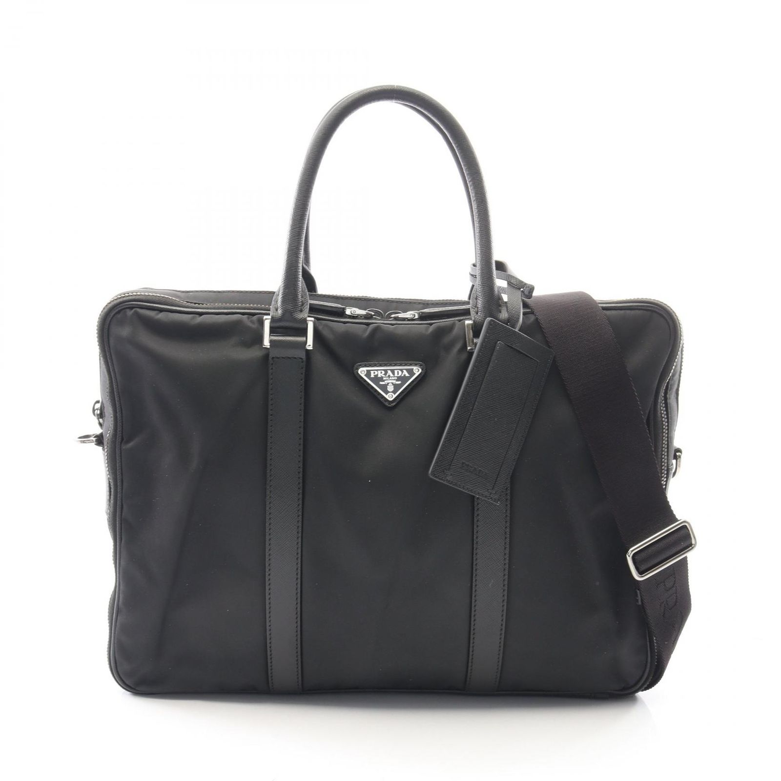 プラダ PRADA ビジネスバッグ トライアングルロゴ 2WAY ブラック