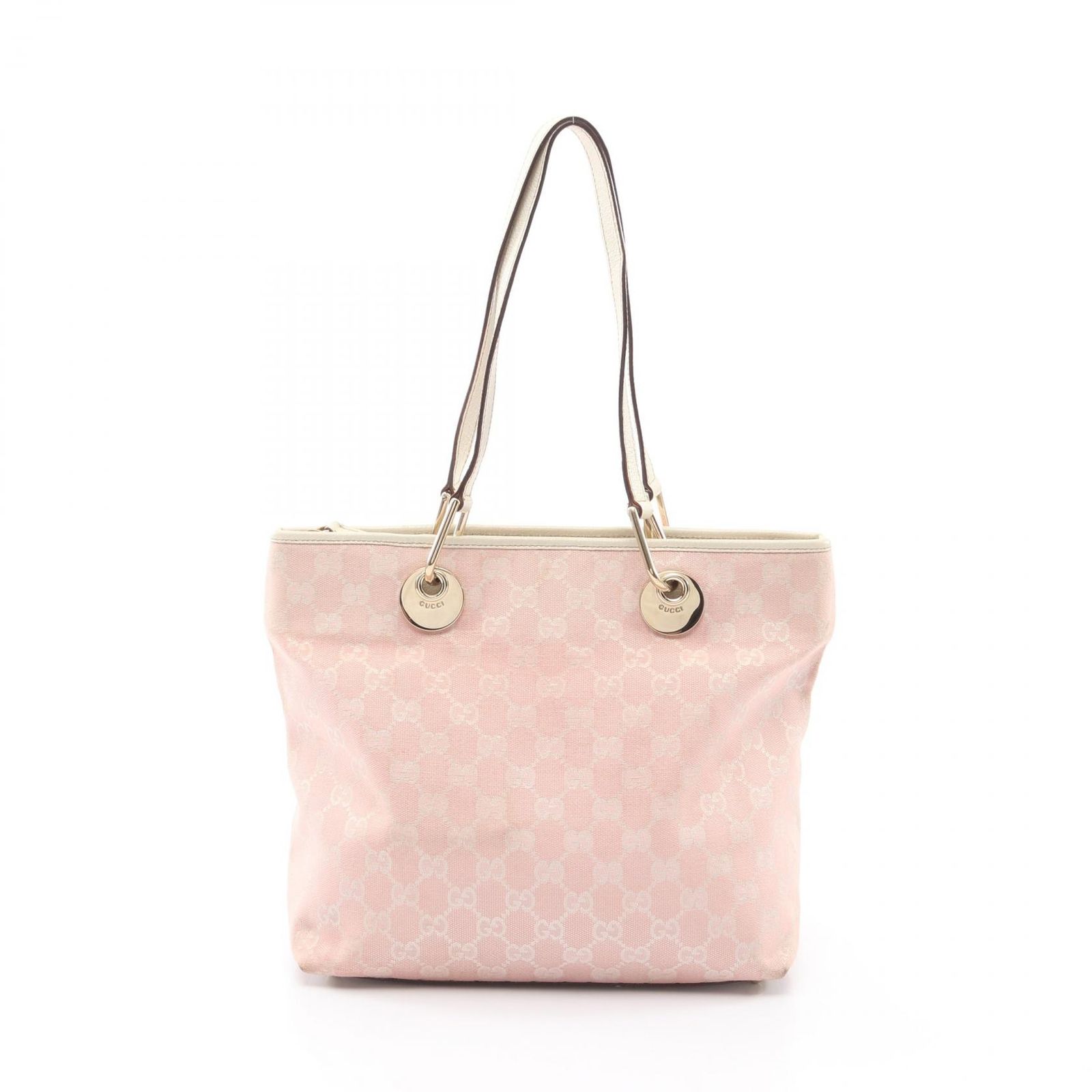 グッチ GUCCI トートバッグ GGキャンバス 139552 ピンク キャンバス レザー GGキャンバス トートバッグ レディース Used B