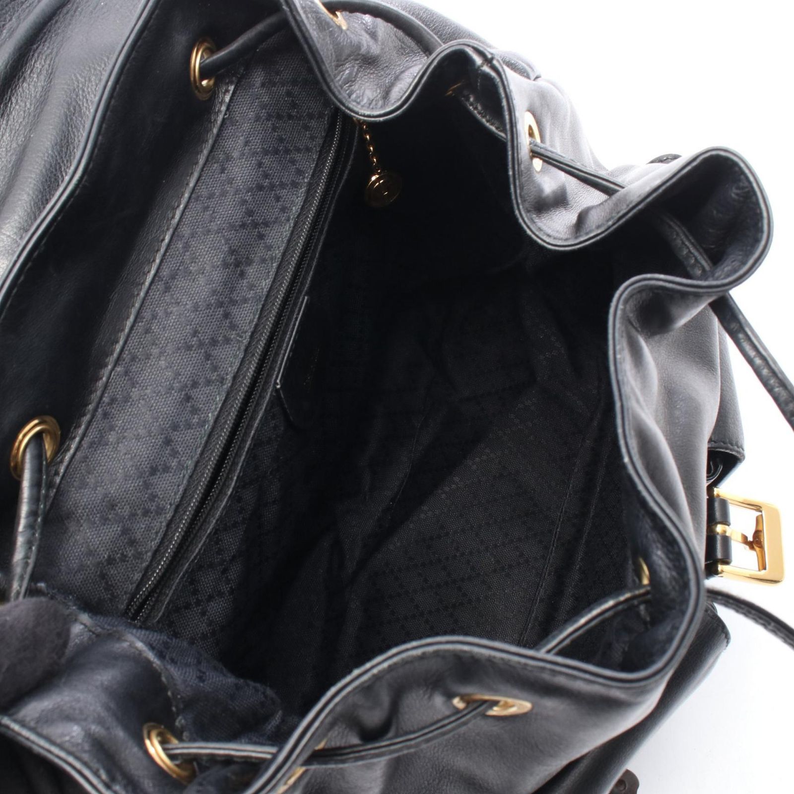 1円 GUCCI グッチ 003 1998 0016 バンブー スエード×レザー 巾着型 