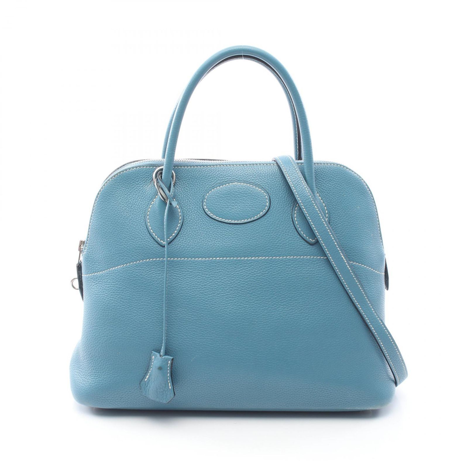 エルメス HERMES ハンドバッグ ボリード31 ブルージーン 2WAY ブルージーン レザー ボリード31 ブルージーン レディース Used B