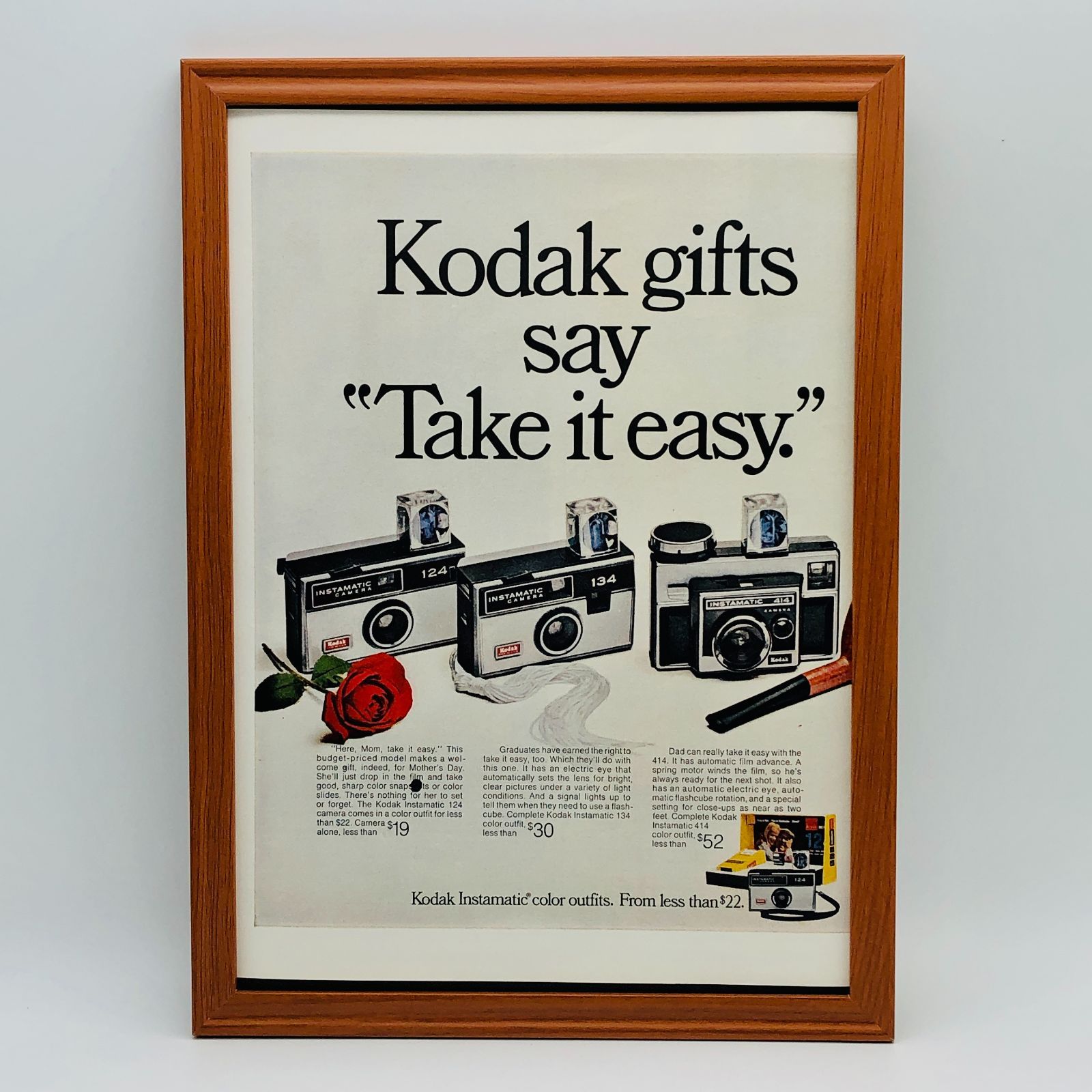 ビンテージ 広告 ポスター 『 コダック (Kodak) 』 1960's 額付 ※当時