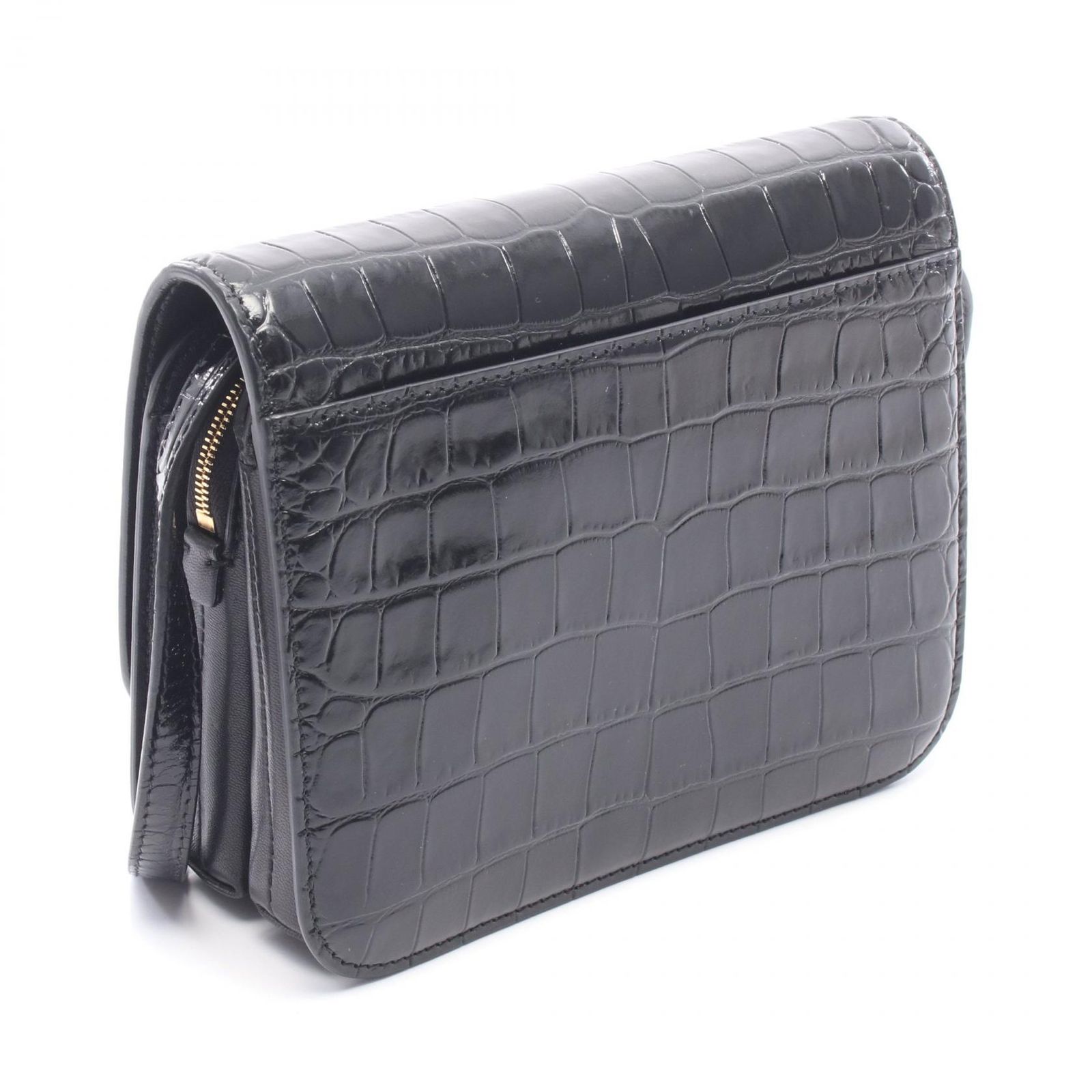 バレンシアガ BALENCIAGA ショルダーバッグ ビードット クロコ型押し 