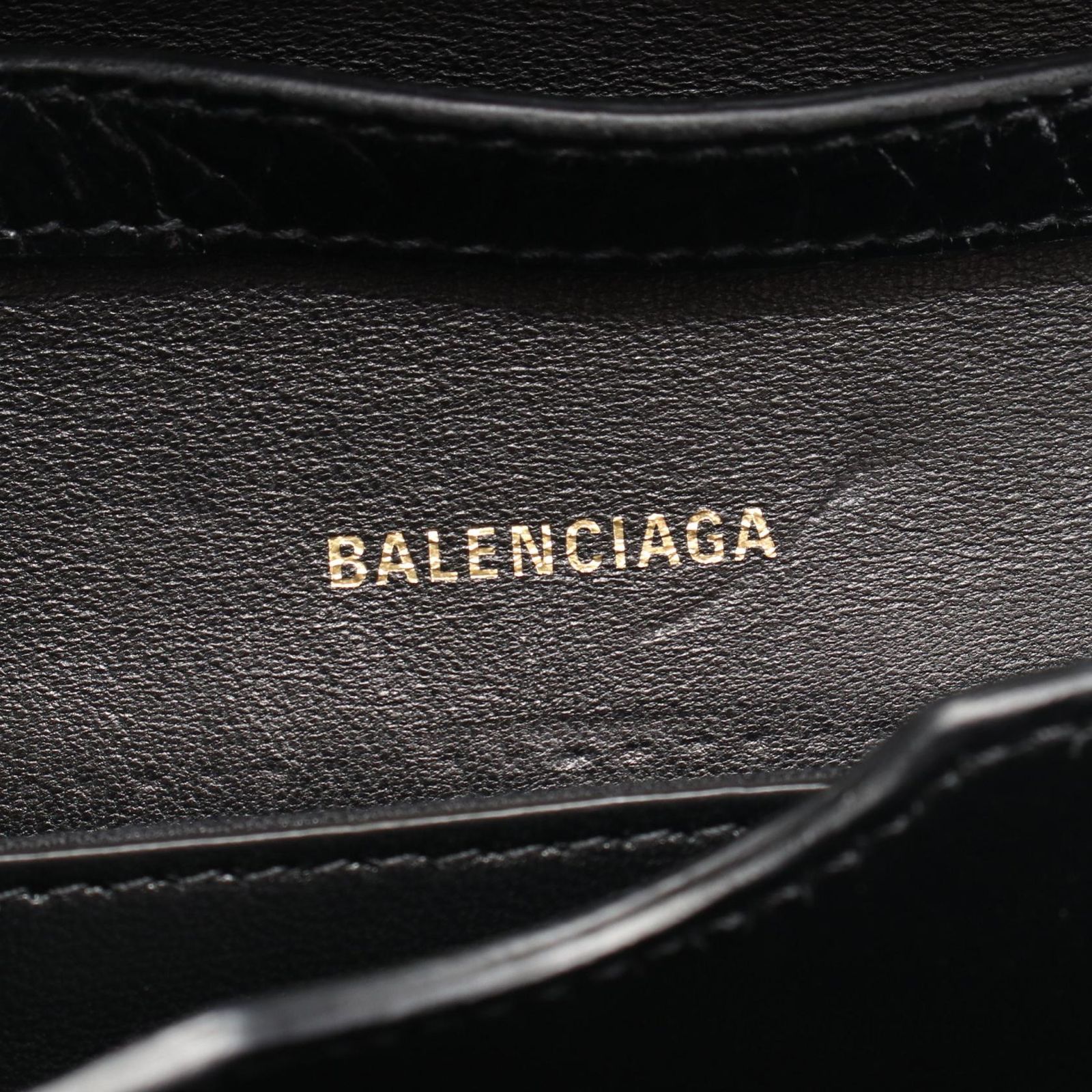 バレンシアガ BALENCIAGA ショルダーバッグ ビードット クロコ型押し 