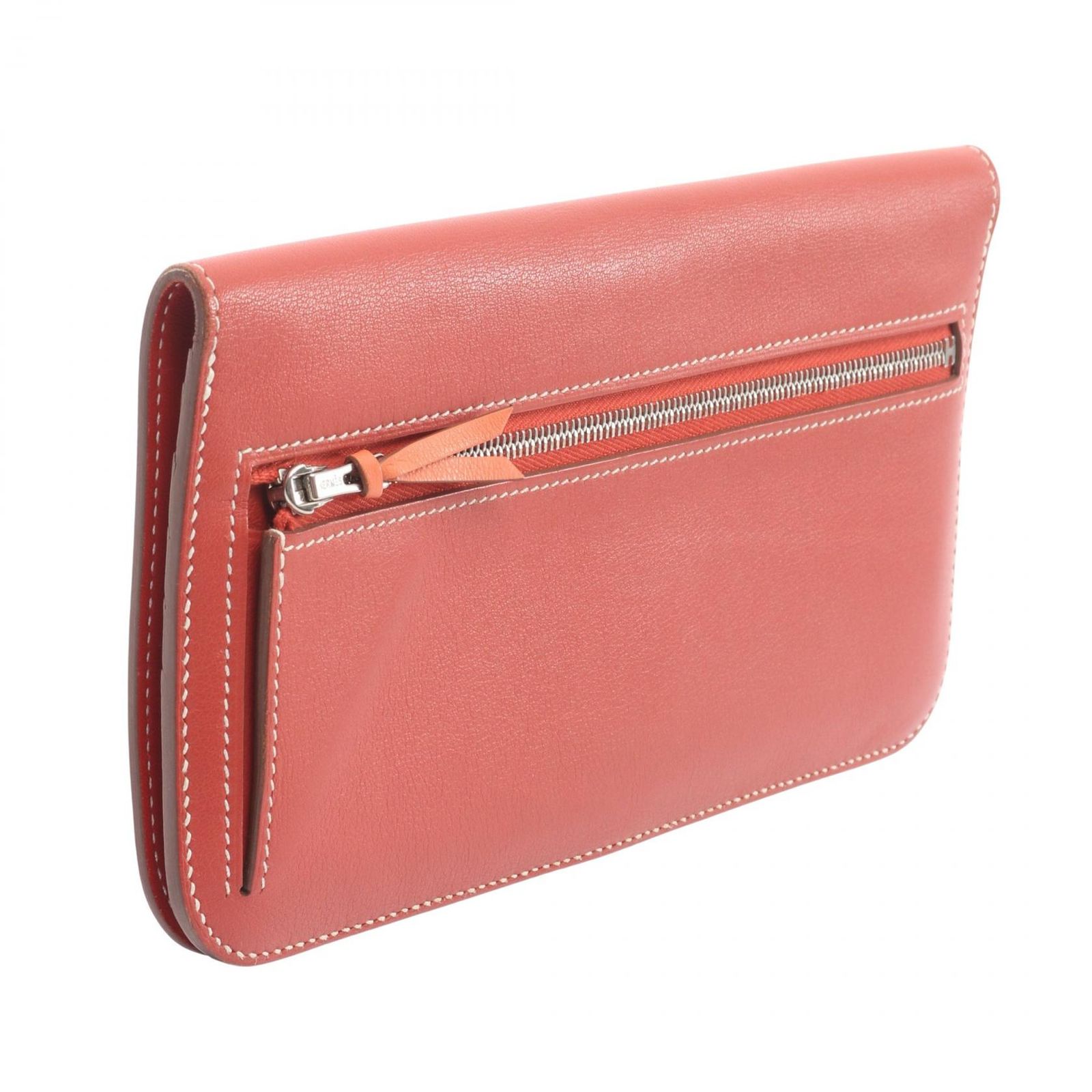 エルメス HERMES 二つ折り長財布 ドゴンロング サンギーヌ