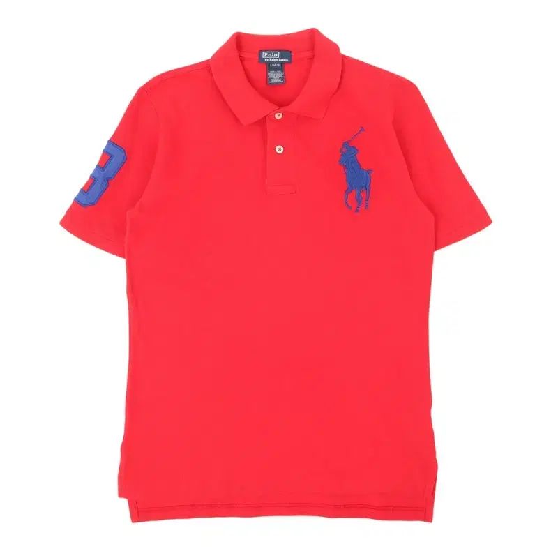 ポロ ラルフローレン レッド ビックポニー スリムフィット カラ Tシャツ