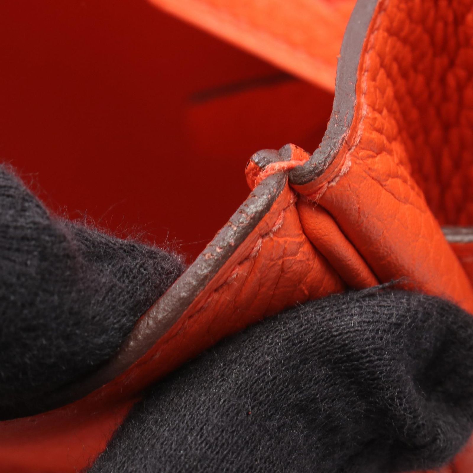 エルメス HERMES ハンドバッグ バーキン30 オレンジポピー レザー 