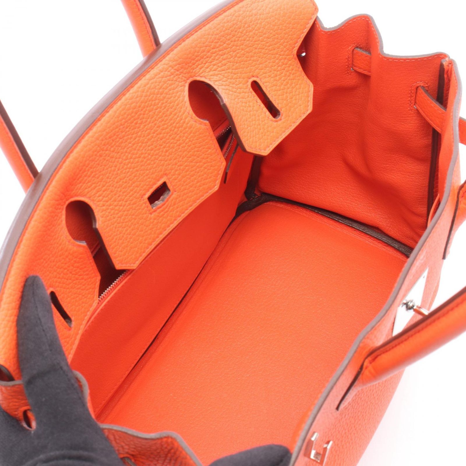 エルメス HERMES ハンドバッグ バーキン30 オレンジポピー レザー 