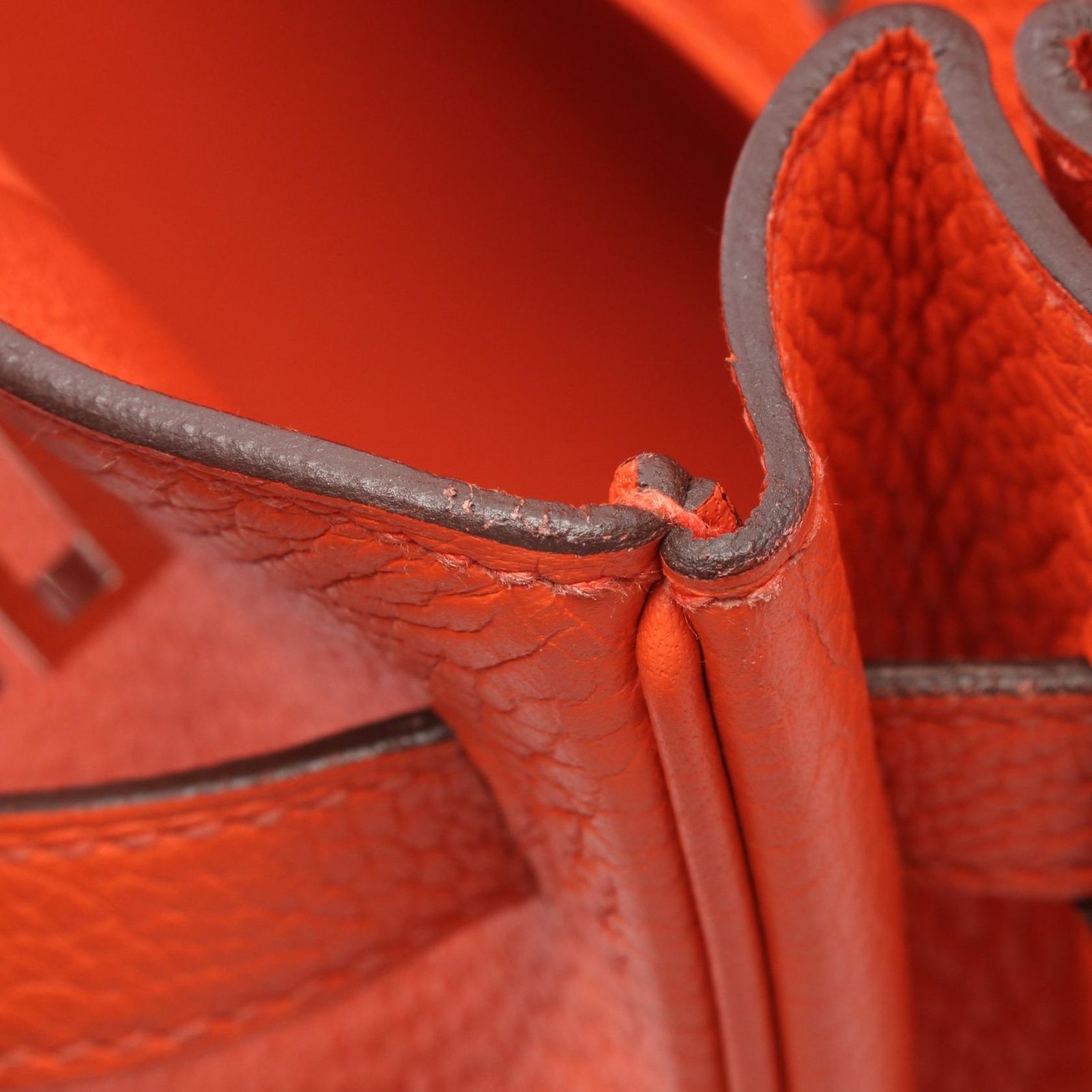エルメス HERMES ハンドバッグ バーキン30 オレンジポピー レザー 