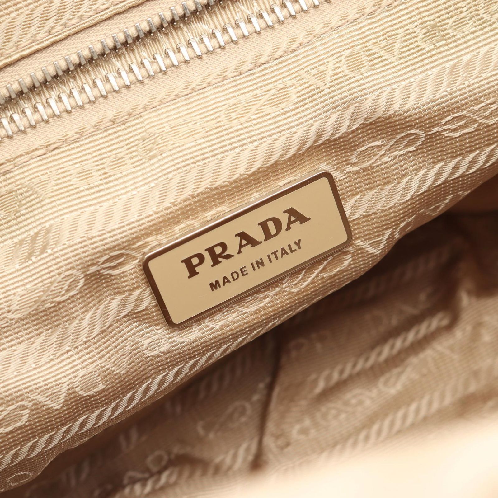プラダ PRADA ショルダーバッグ 三角プレート BT6671 ベージュ 