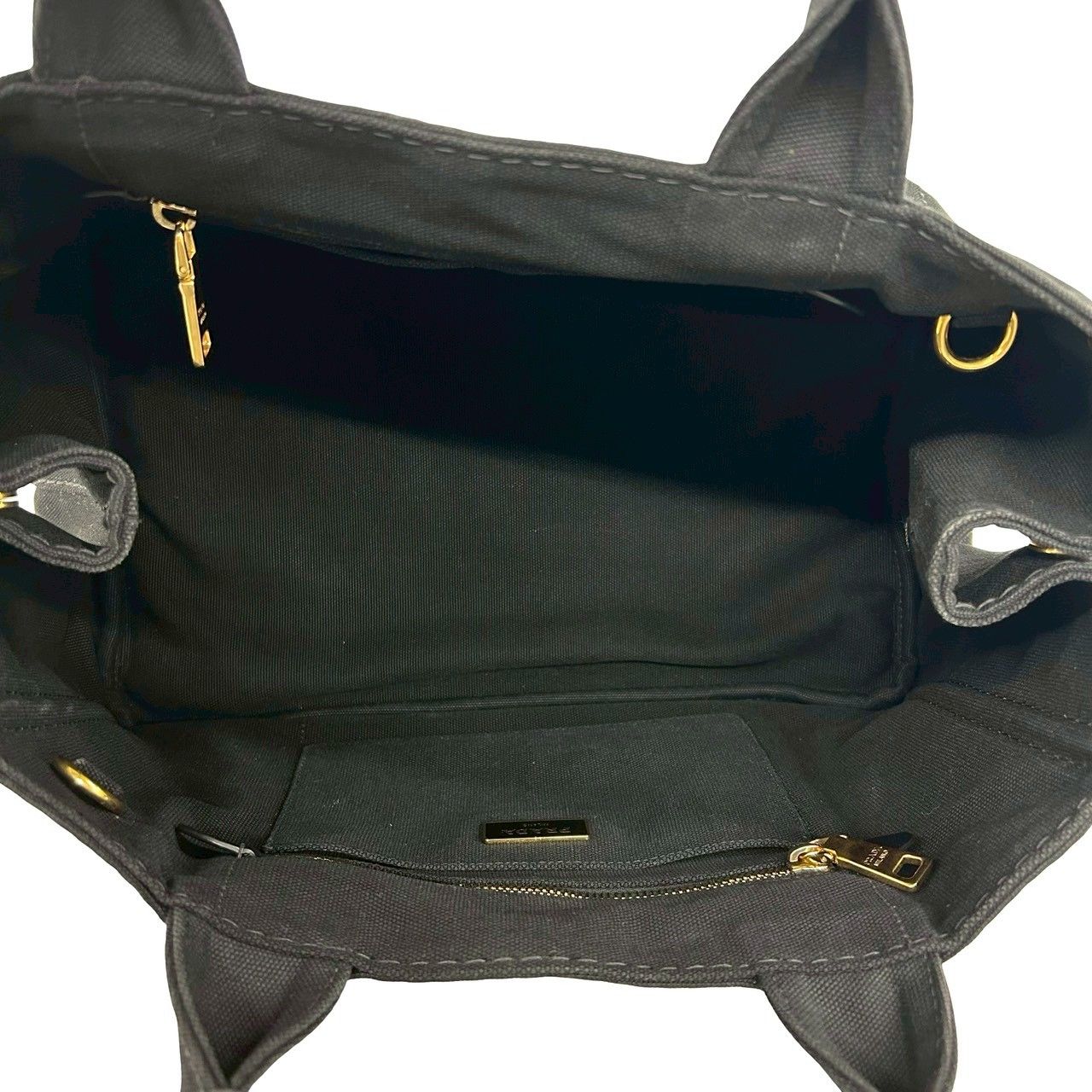 極 美品 袋付き PRADA プラダ カナパ 三角ロゴ 金具 キャンバス 2way