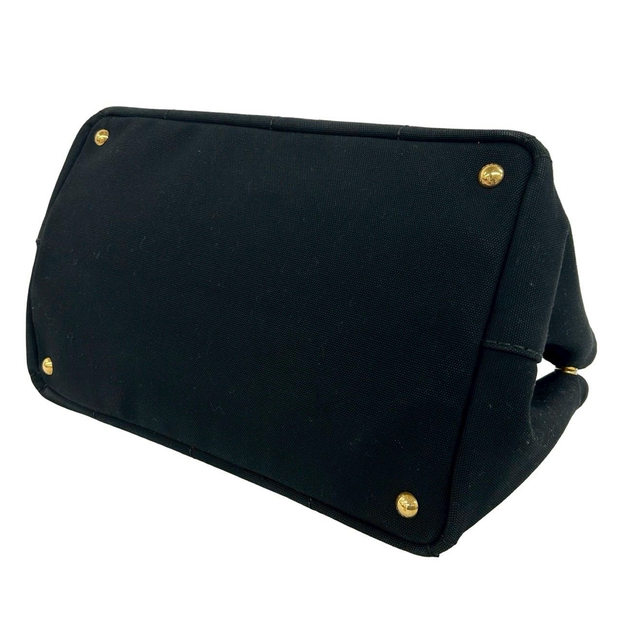 極 美品 袋付き PRADA プラダ カナパ 三角ロゴ 金具 キャンバス 2way