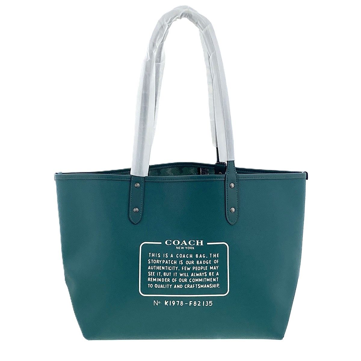 【美品】COACHリバーシブルPVCトートバッグ　ポーチ付 COACH コーチ リバーシブル トートバッグ トートバッグ PVC