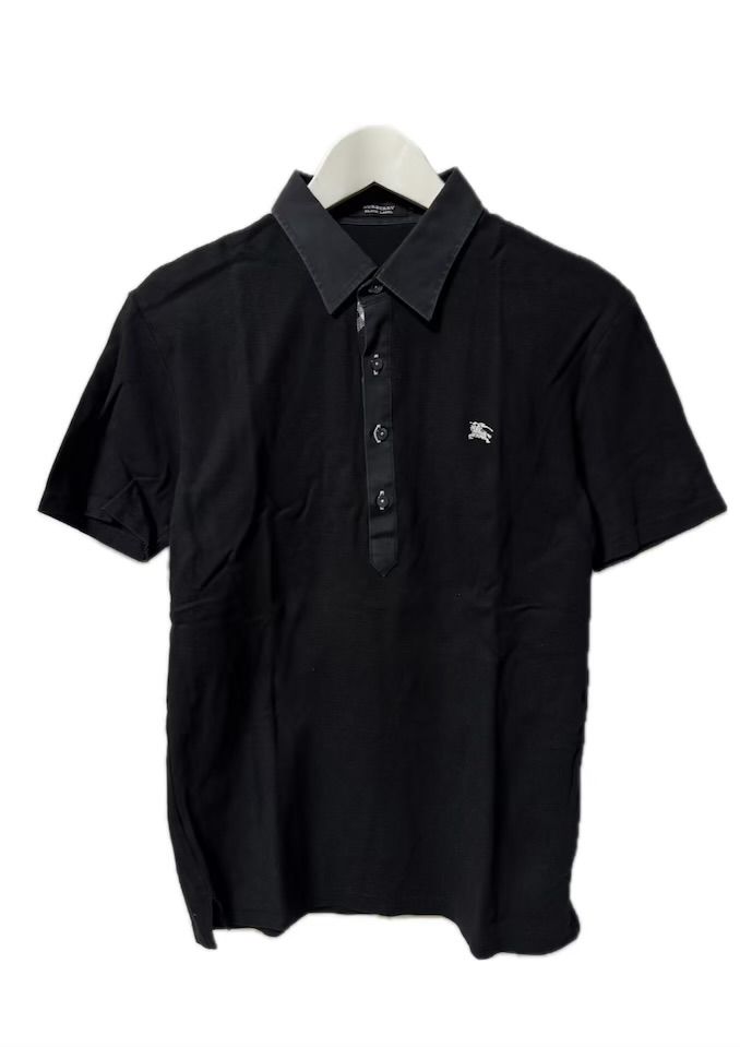 バーバリーブラックレーベル BURBERRY BLACK LABEL 半袖 ポロシャツ 2 黒 ブラック トップス