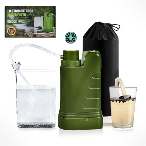 浄水器アウトドア 携帯浄水器 濾過器 USB 電動浄水器 浄水器 災害用浄水器 水濾過 携帯用 濾過器 飲み水 登山 キャンプ 野営 キャンプ用品99.99%の異物 中空繊維UF超高ろ過膜(0.0001μm)(沖縄・離島の方発送不可）) 206eeebd