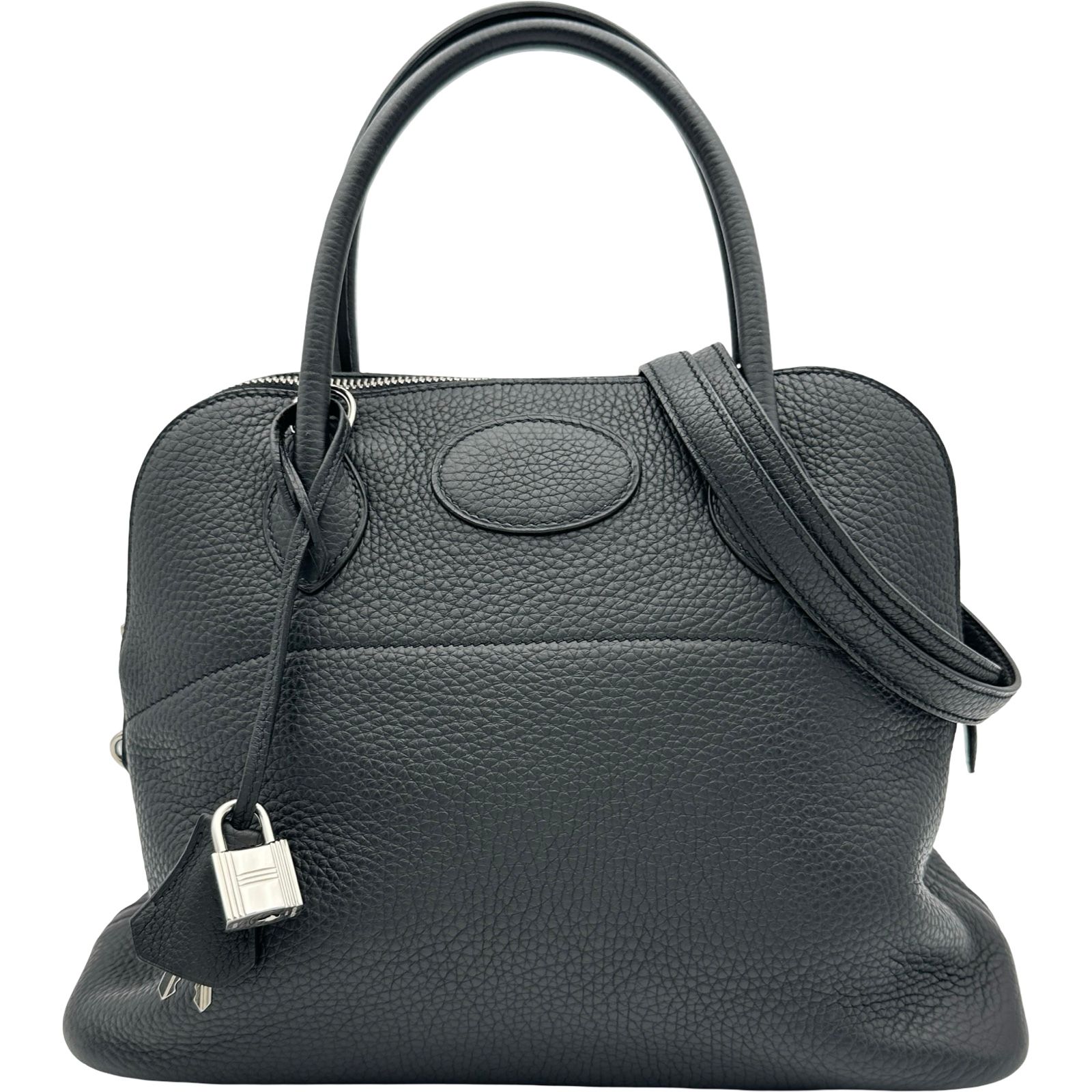 エルメス HERMES ボリード31 C刻印 ブラック シルバー金具 トリヨン レディース ハンドバッグ