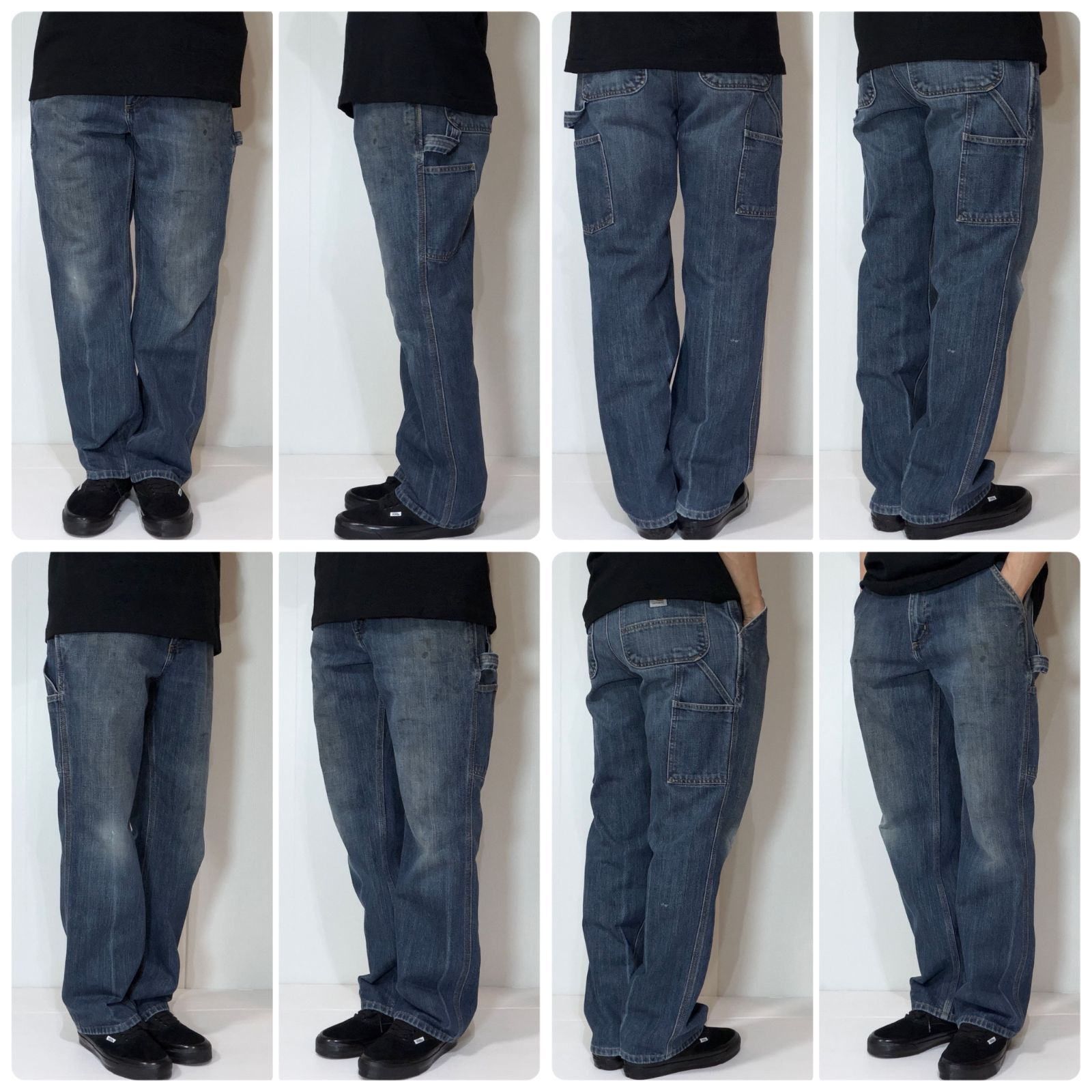 極上フェード Carhartt カーハート シングルニー デニムペインター