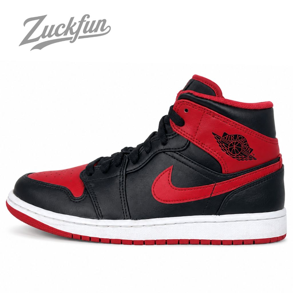 NIKE AIR JORDAN 1 MID ナイキ エア ジョーダン 1 ミッド カット ブラック ファイアー レッド ホワイト 26cm メンズ ナイキ スニーカー U11392